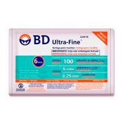 Seringa BD Insulina Ultra-Fine 100U Agulha Curta 6x0,25mm 10 Unidades
