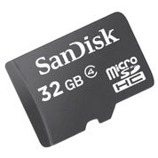 Cartão de Memória SanDisk 32GB Micro SD Classe 4+Adaptador