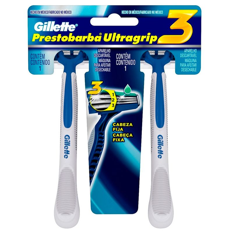 Aparelho Barbear Gillette Prestobarba Ultra Grip 3 2 Un.