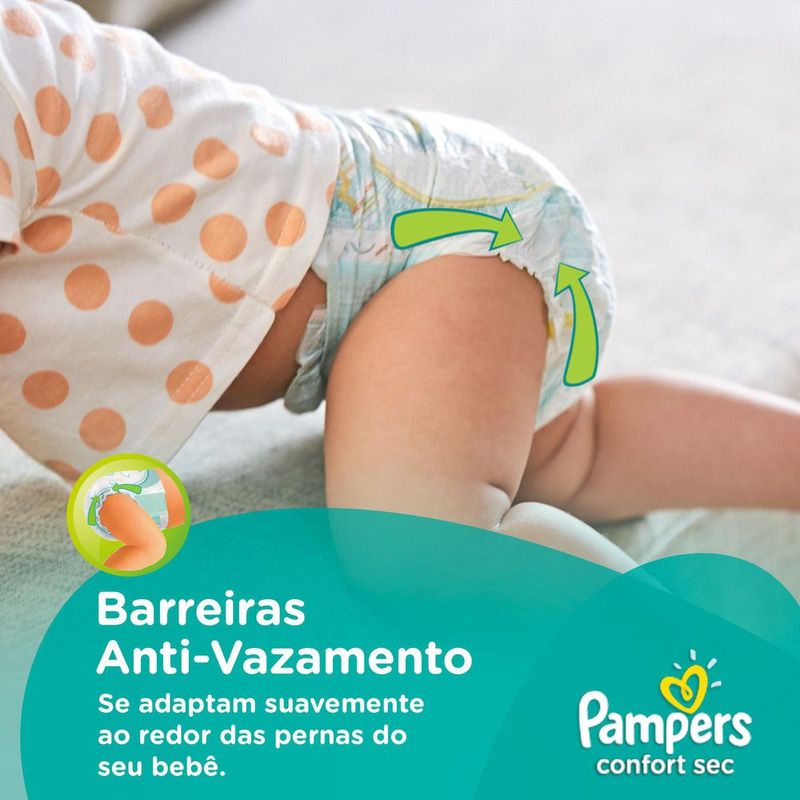 Fralda Descartável Infantil Pampers Confort Sec XG Pacote, 52% OFF