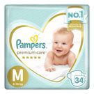 Fralda Descartável Pampers Premium Care M 34 Unidades