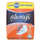 Absorvente Always com Abas Malha Seca Básico Leve32 Pague28