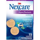 Curativo Nexcare Super Flexíveis Redondo 15 Unidades