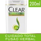 Shampoo Anticaspa Clear Women Cuidado Total Fusão Herbal 200ml