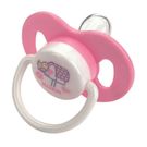 Chupeta Kuka Ortodôntica Silicone Decorada Plus Para Recém Nascido Nº1 Rosa