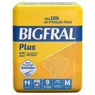 Fralda Geriátrica Bigfral Plus Normal M 9 Unidades