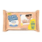Toalha Umedecida Pompom Suave 100 Unidades