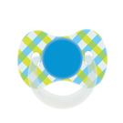 Chupeta Lillo Funny Ortodôntica Silicone Tamanho 2 Xadrez Azul