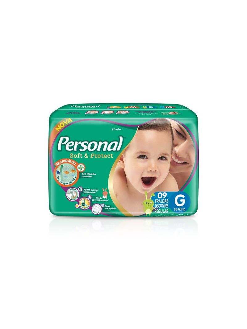 Ofertas de Fralda Personal Soft & Protect G, pacote com 80 unidades