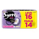 Absorvente Sym com Abas Transparentes Suave Leve16 Pague14