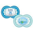Chupeta Mam Sayings 6 + Meses Boys 2 Unidades