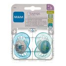 Chupeta Mam Sayings 6 + Meses Boys 2 Unidades