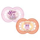 Chupeta Mam Sayings 6 + Meses Girls 2 Unidades