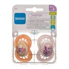 Chupeta Mam Sayings 6 + Meses Girls 2 Unidades