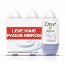 Desodorante Dove Rollon Original 3 Unidades 50ml 25% De Desconto