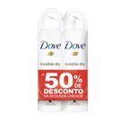 Desodorante Dove Aerossol Feminino Invisible Dry 2 Unidades 89g 50% Desconto 2º Unidade