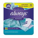Protetores Diários Always Respirável 40 Unidades