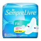 Absorvente Sempre Livre com Abas Fit 8 Unidades