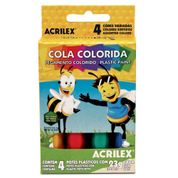 Cola Acrilex 4 Cores Color 23 G.