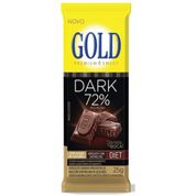Chocolate Diet Gold 72 % Cacau Sucralose 25g