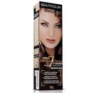 Tintura Beauty Color Coloração Creme Profissional 5.3 Castanho Claro Dourado.