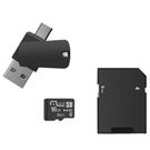 Adaptador 4x1 Multilaser Dual Otg 16GB Pen Drive+Cartão Micro SD+Cartão de Memória SD Classe 10