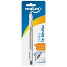 Caneta Molin Gel Metálico Prata.