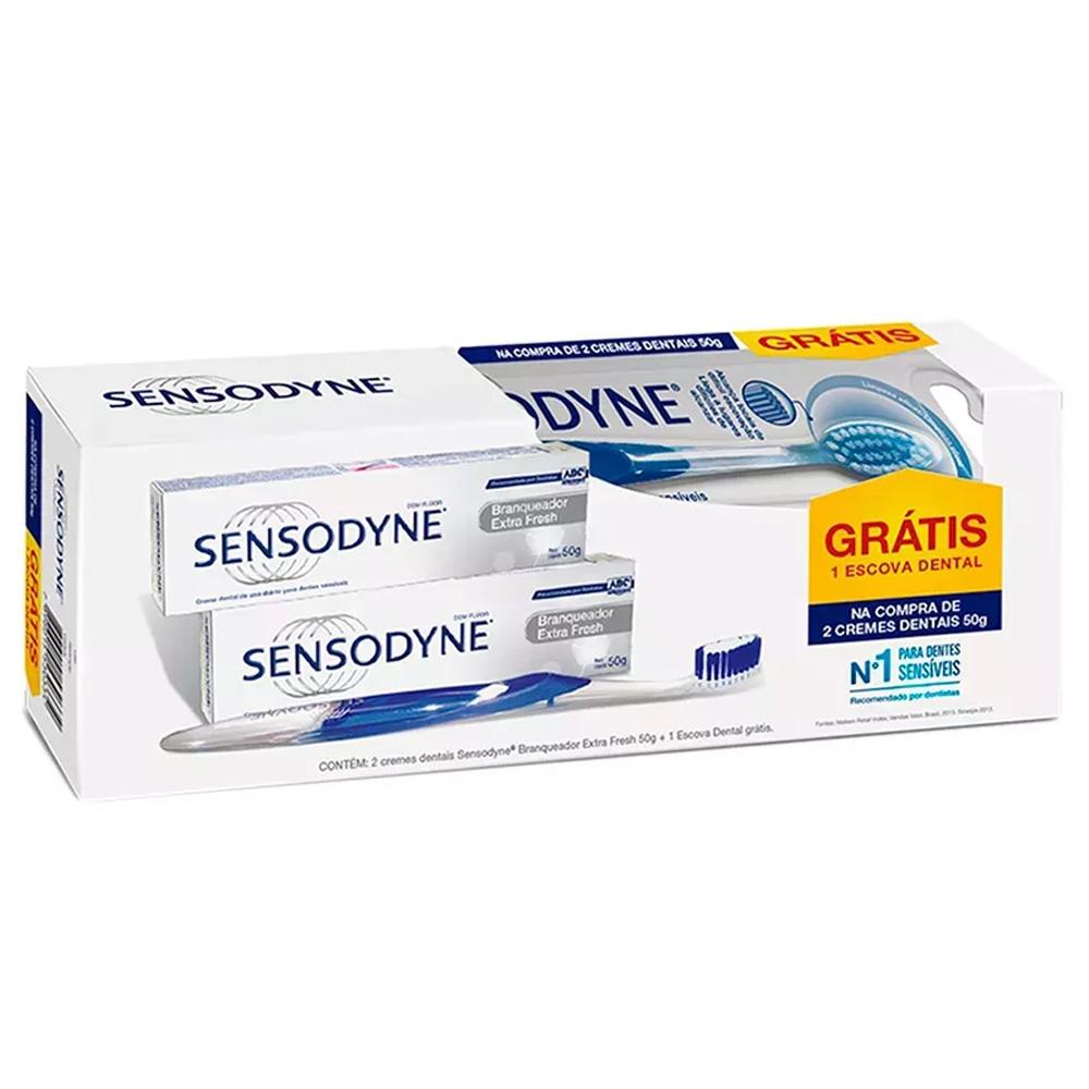 Encontraproduto.com.br - SENSODYNE CR DENTAL BRANQU E.FRESH 2UN+ESC DENT GRTS@