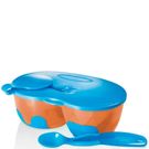 Prato Multikids Funny Meal Fundo Divisível Azul