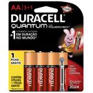 Pilha Duracel Quantum AA Leve4 Pague3