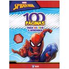 Livro Spider-Man 100 Páginas Para Colorir E Aprender