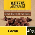 Mini Biscoito Integral Maizena Grãos do Bem Cacau 40g