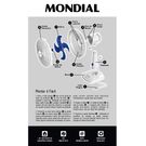 Ventilador Mondial 30cm 4 pás 127v NV15