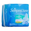 Absorvente Sempre Livre Adapt Plus Seca Com Abas 8un