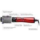 Escova Multilaser Rotativa Beauty 1000w Vermelha 127v