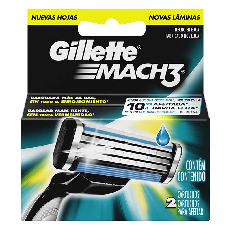 Carga-para-Aparelho-de-Barbear-Gillette-Mach3-2-Unidades