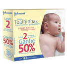 Lenço Umedecido Johnsons Recém Nascido Com 50% Desconto na Segunda Unidade
