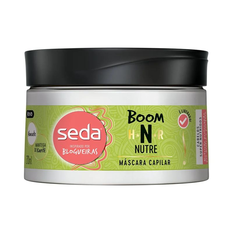 Mascara-de-Tratamento-Capilar-Seda-Boom-Abacate-e-Manteiga-de-Karite-300g