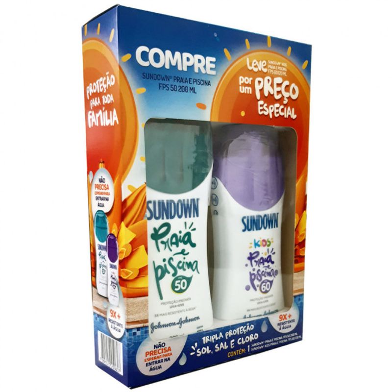 Protetor-Solar-Sundown-FPS50-200ml-Protetor-Solar-Kids-FPS60-120ml