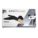 Luva Nitrilica Unigloves 100un Sem Pó Preto P