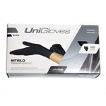 Luva-Nitrilica-Unigloves-P-Preto-sem-Po-100-Unidades