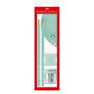 Kit Escolar Lápis Faber Castell Ecolápis 2 Unidades+Apontador+Borracha