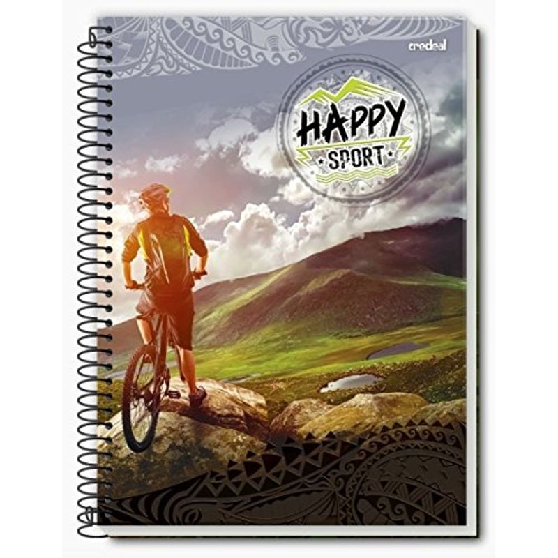 Caderno-Credeal-200-Folhas-Capa-Dura-10-Materias-Happy-Universitario