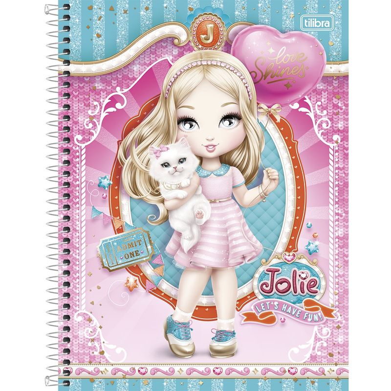 Caderno-Tilibra-Jolie-Capa-Dura-10-Materias-200-Folhas