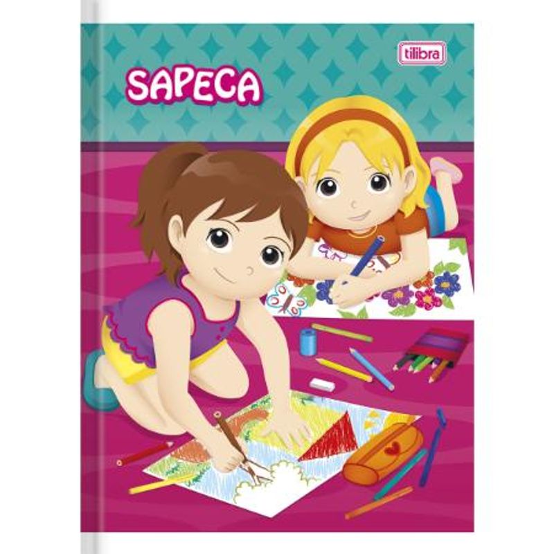 Caderno-Tilibra-96-Folhas-Capa-Flex-1-4--Branco-Personagens