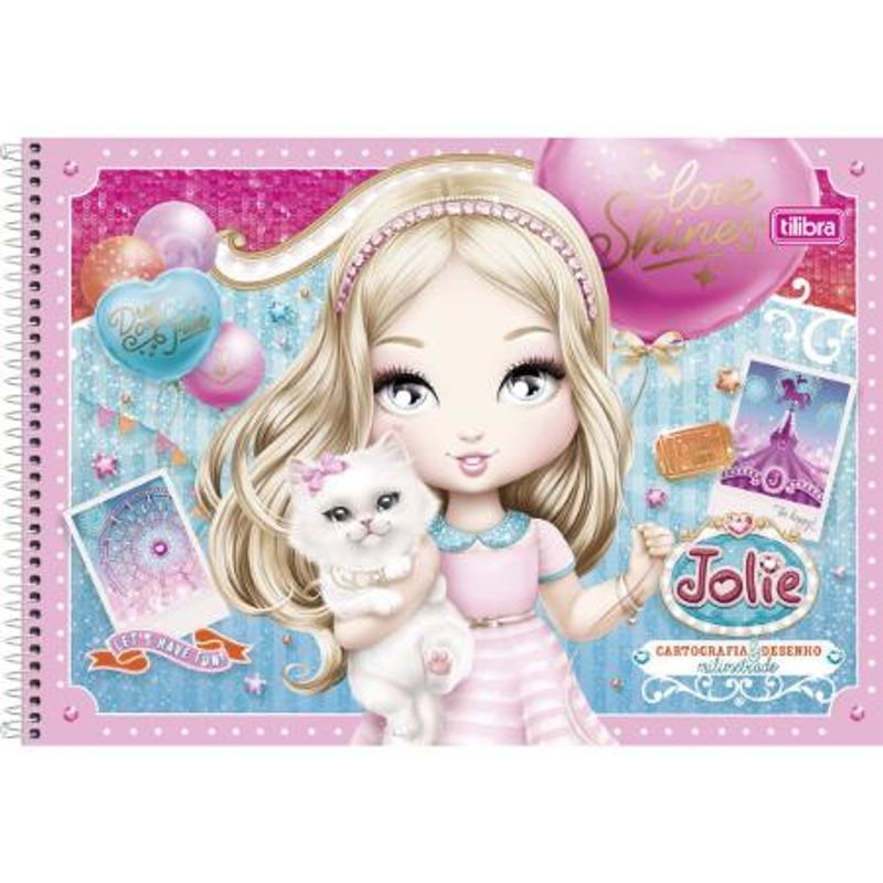 Caderno-Tilibra-Cartografia-Desenho-Jolie-Capa-Dura-96-Folhas