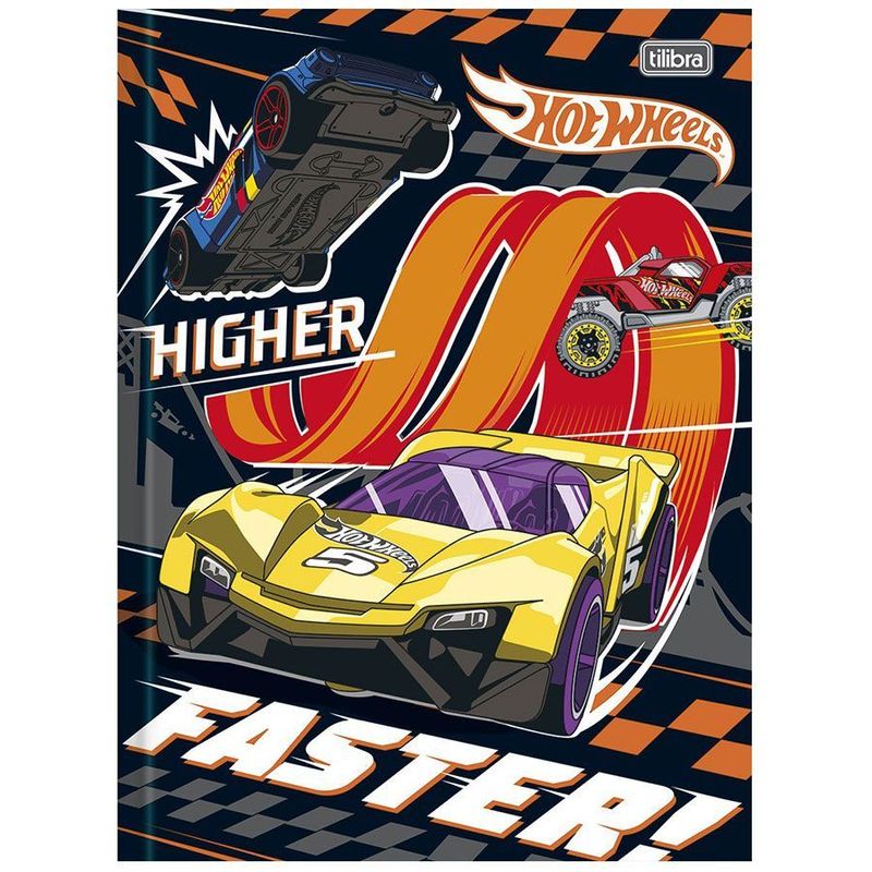 Caderno-Foroni-96-Folhas-Costurado-Capa-Dura-Hot-Wheels