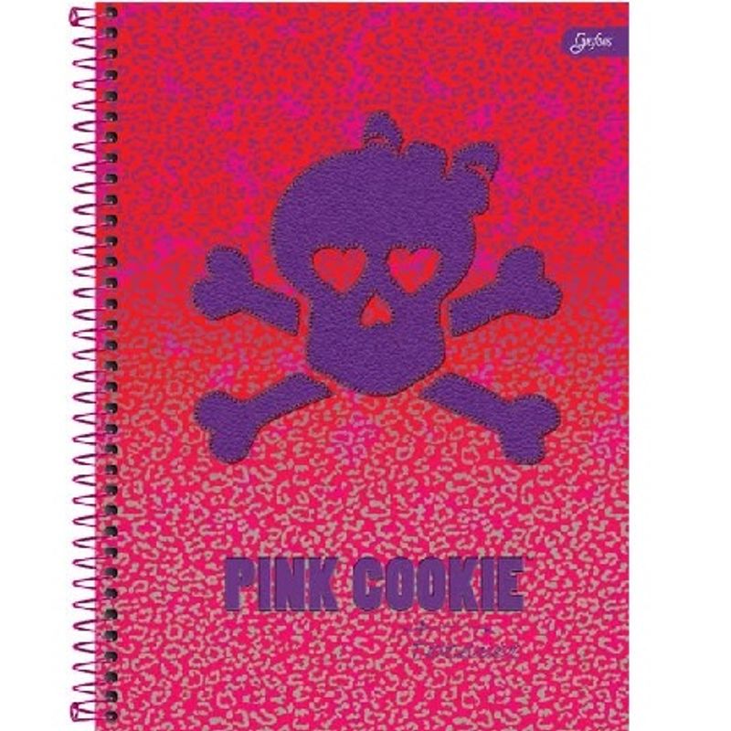 Caderno-Tilibra-200-Folhas-Capa-Dura-10-Materias-Pink-Cookie