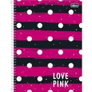 Caderno Tilibra 200 Folhas Capa Dura Love Pink.