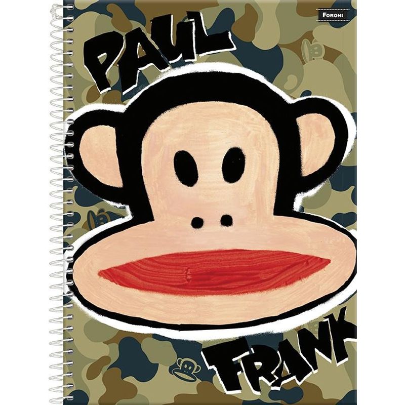 Caderno-Foroni-200-Folhas-Capa-Dura-10-Materias-Universitario-Paul-Frank